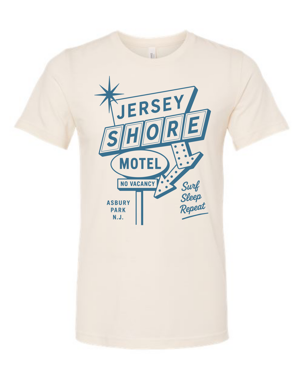 Jersey Shore Motel Asbury Park NJ BELLA + CANVAS CVC Jersey Tee