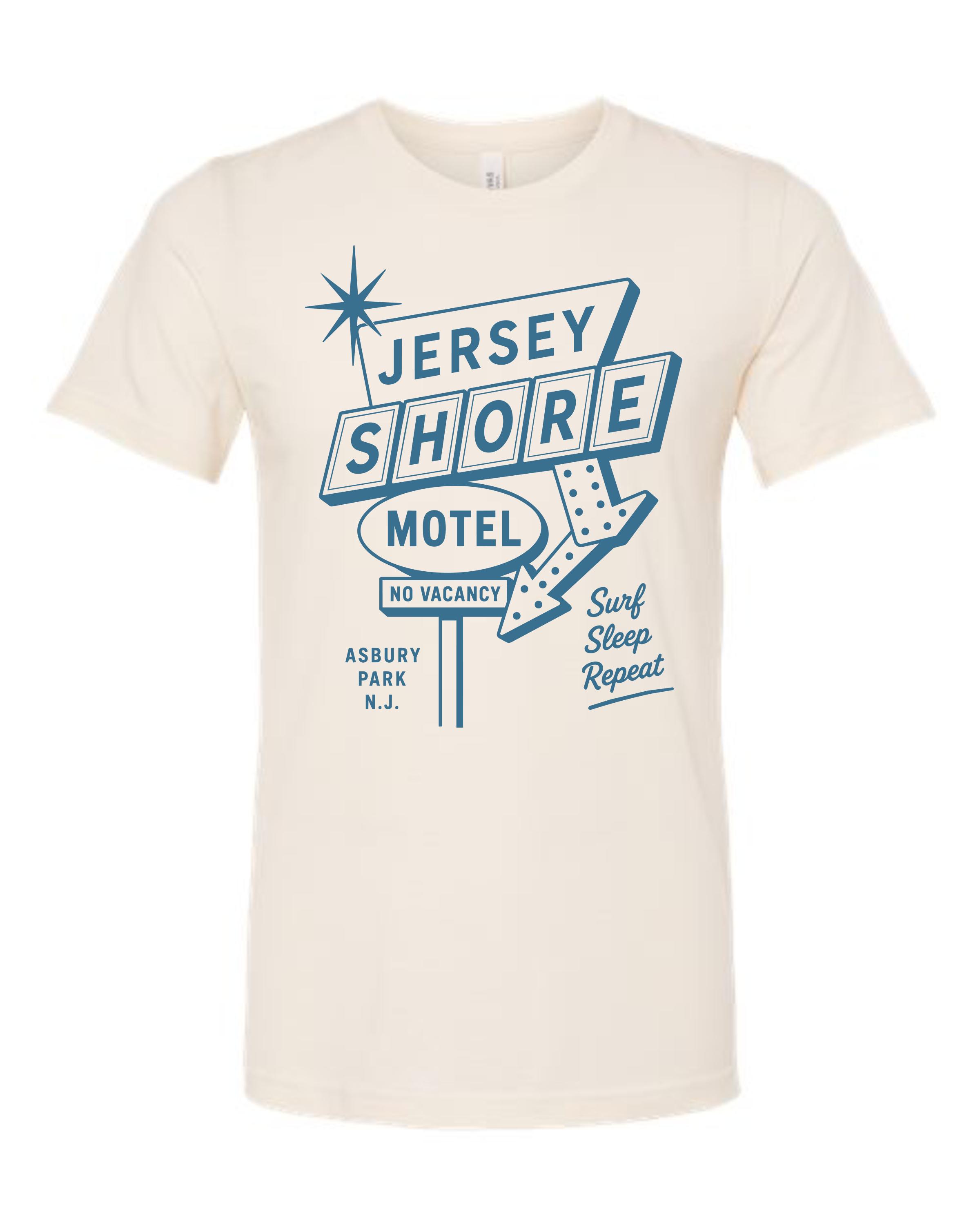 Jersey Shore Motel Asbury Park NJ BELLA + CANVAS CVC Jersey Tee